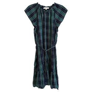 green emerald velvet dress Green Vintage Plaid Overall Dress with Black Ribbed Sweater Set, S / Plaid